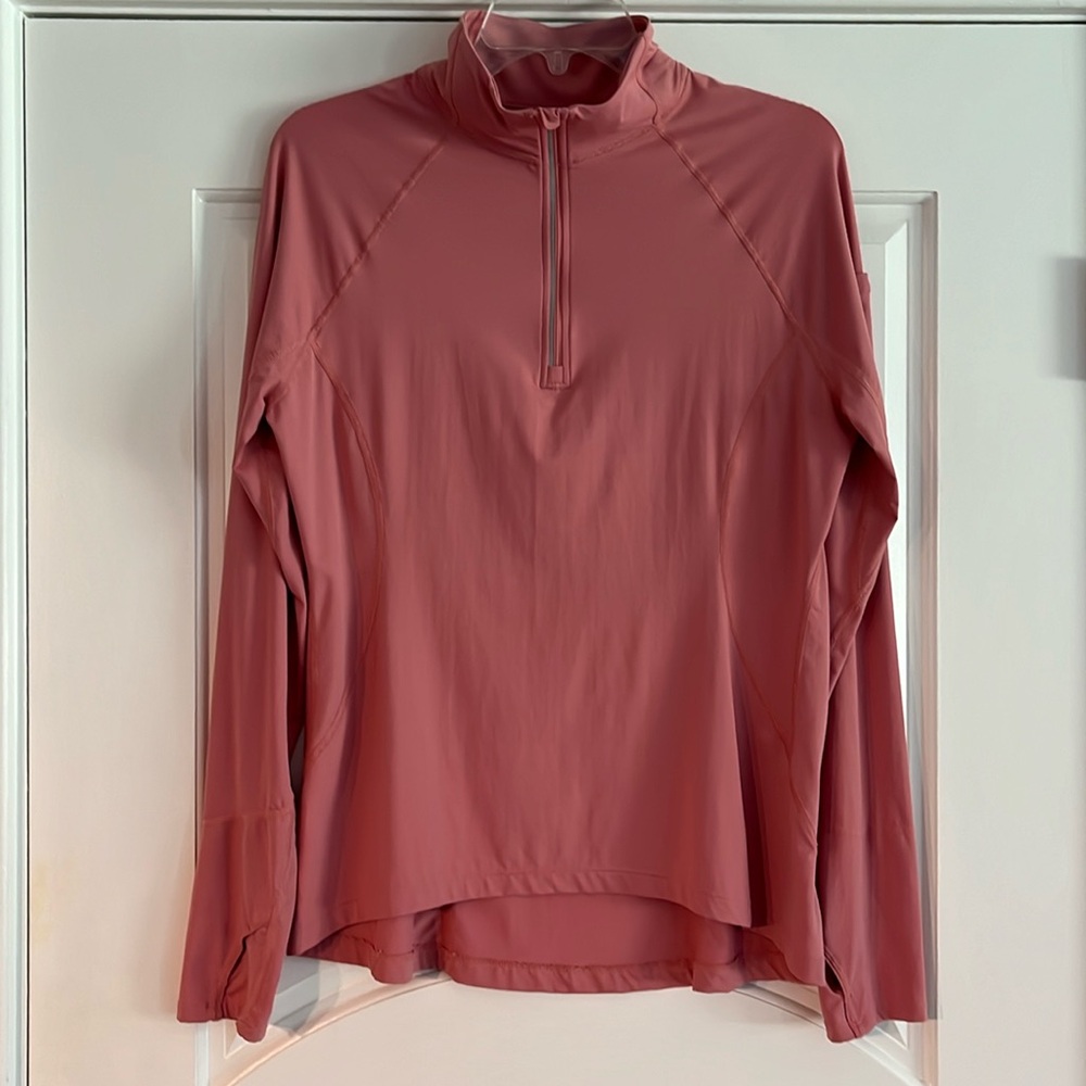 BLOQ UV Performance 1/2 zip Mock Top